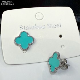 Сережки мед.сталь 10710 (1,3см.)